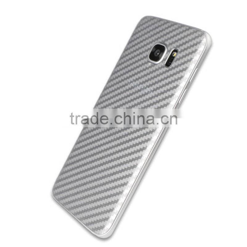 Durable 3D Anti-fingerprint Clear Carbon Fiber Back Film Screen Protector Protective Guard For Samsung Galaxy S7 Edge Vynil