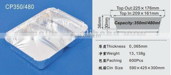 compartment disposable fast food container