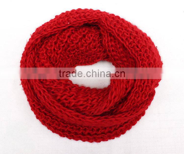 New Fashion Korean Style Autumn Winter Cheap Infinity Scarf Women Warm Knit Neck Circle Wool Blend Cowl Snood Ring Scarves Long