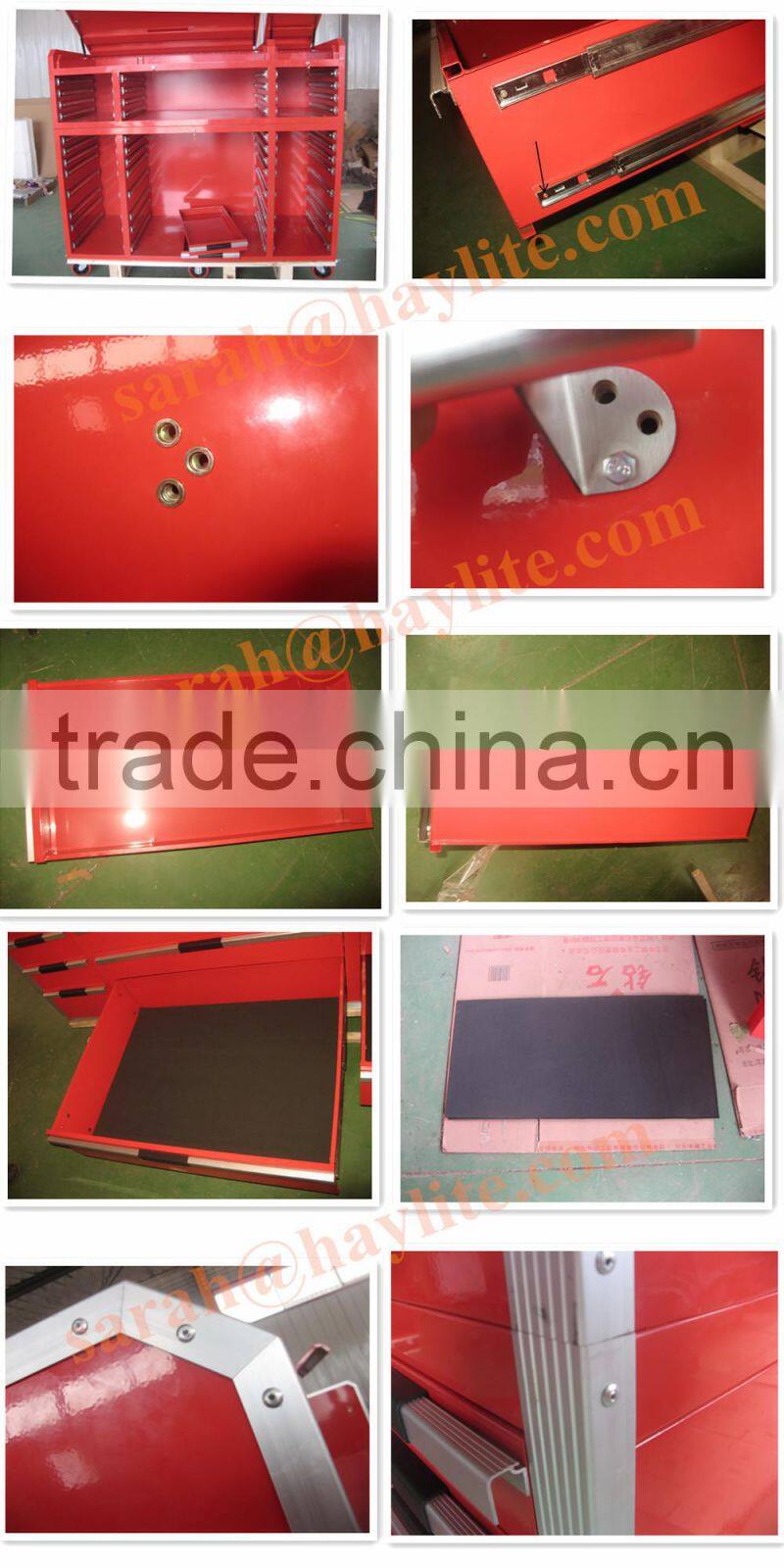 Heavy Duty Chinese supplier drawers steel tool chest with casters