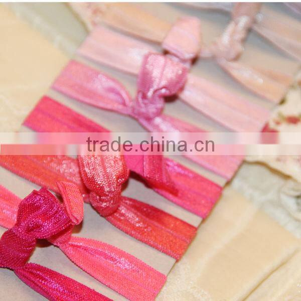 handed tied human hair weft/cute hair ties/one handed hair tie