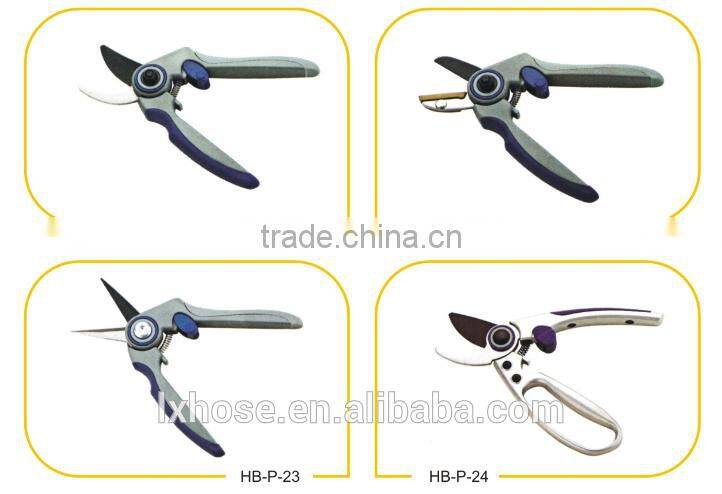 7-1/4" Aluminum Alloy Handle With Pastic Safty Lock Garden Tools /Pruning Shears