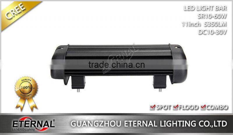 60W 11inch farm agriculture vehicles heavy duty truck trailer mining crane truck driving spot working flood led light bar