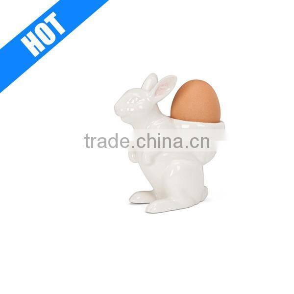 Easter decoration ceramic rabbit egg stand cup