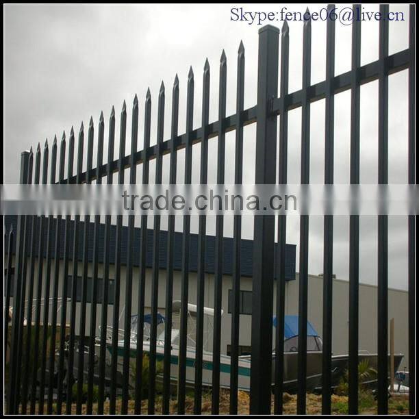 Cheap Wrought iron spear top Steel palisade Panel Security Fence from China Anping