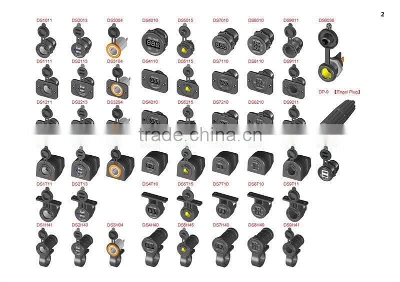 Car/Motorcycle 12V Power Digital Panel Voltmeter Socket