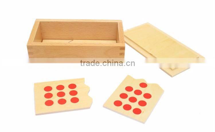 Wooden dominos Baby Early Childhood Education Montessori Number and Counter Match-up Puzzle