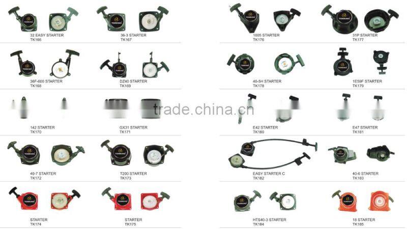 chain saw spare parts, chain saw starter,various starters