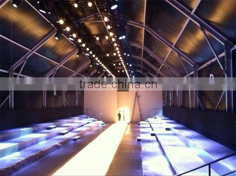 High class big durable curve tent with black PVC inside