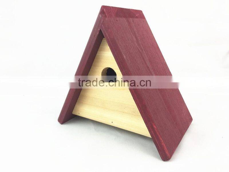 Triangle wooden bird house,FSC wooden bird nest, pet house
