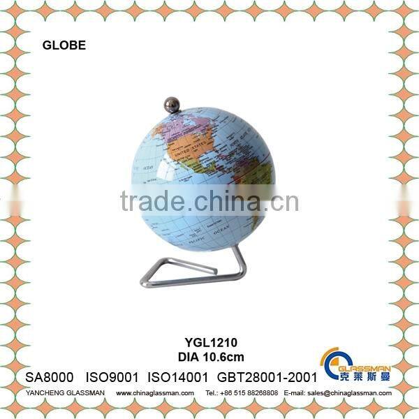 Hot sale DIA10.6cm desk office decorative world globes YGL1209