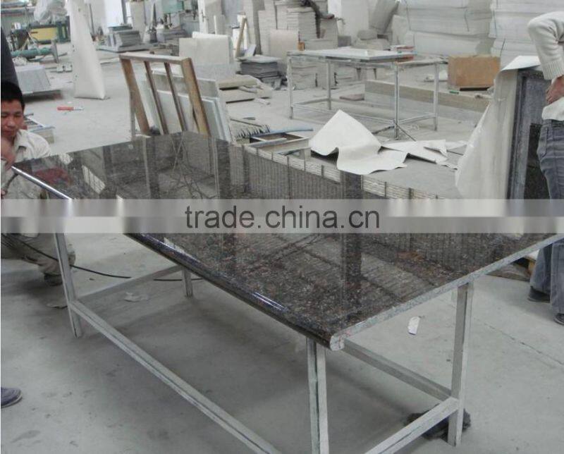 Tan brown granite table top with good polishing