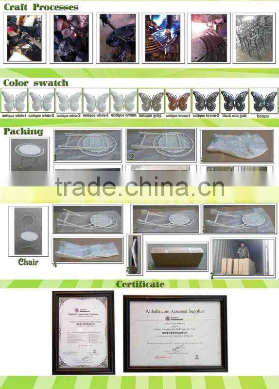 Elegant Wrought Iron Garden Furniture Patio Set Antique Flower Designs