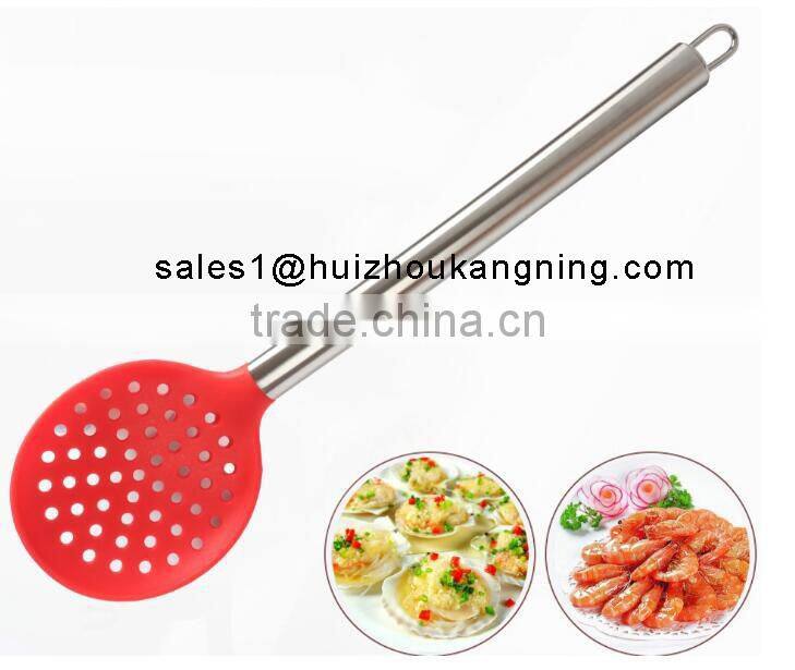 Stainless Steel & Silicone Cooking Utensil Set Spatula, Mixing & Slotted Spoon,Pasta Fork Server, Drainer
