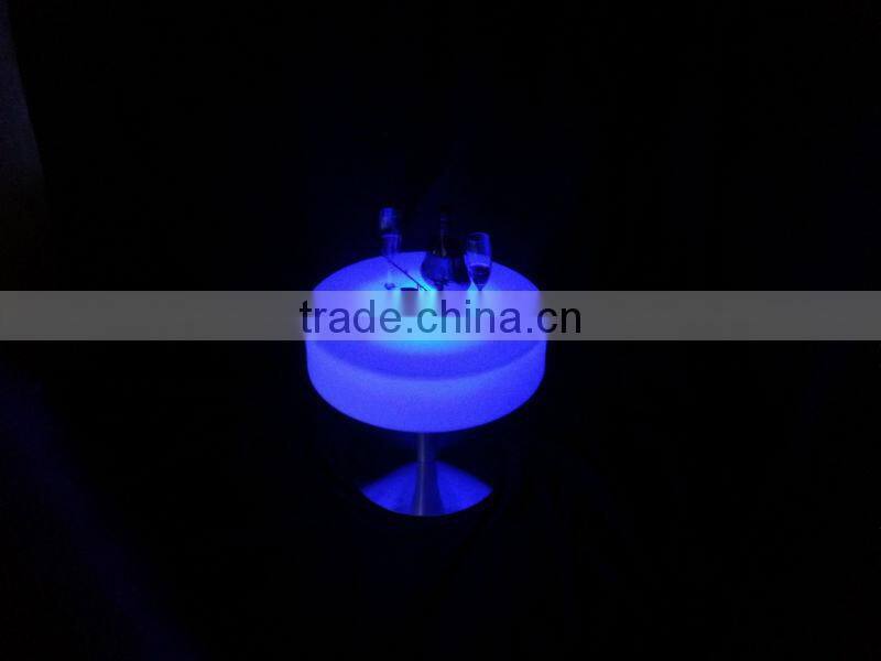 LED Remote Round Coffee Table/ Hot Sell LED Rechargeable Round Coffee Table/LED Outdoor Lawn Round Table
