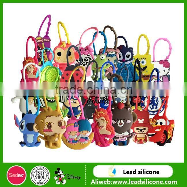 Promotional Gift 30ML Customized 3D Cartoon Design Silicone Hand Sanitizer Holder