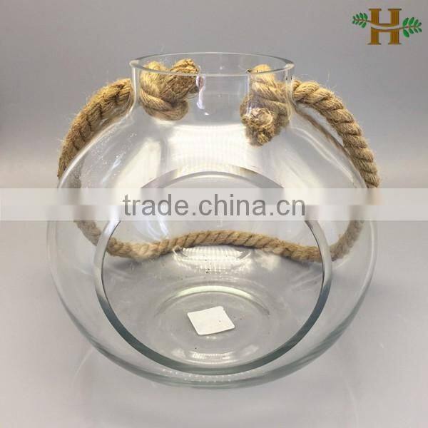 hanging glass vases with hole