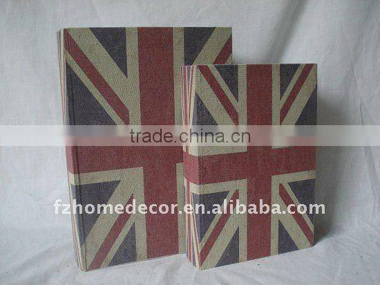 Linen Printing Storage Wooden Book Boxes