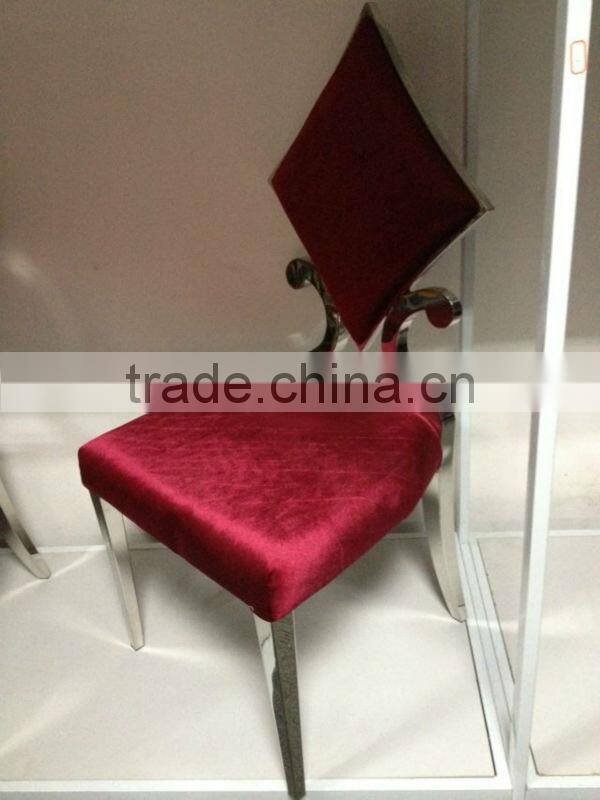 Diamond stainless steel dining chair