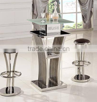 Xinqing modern bar table glass bar table cheap bar table sets