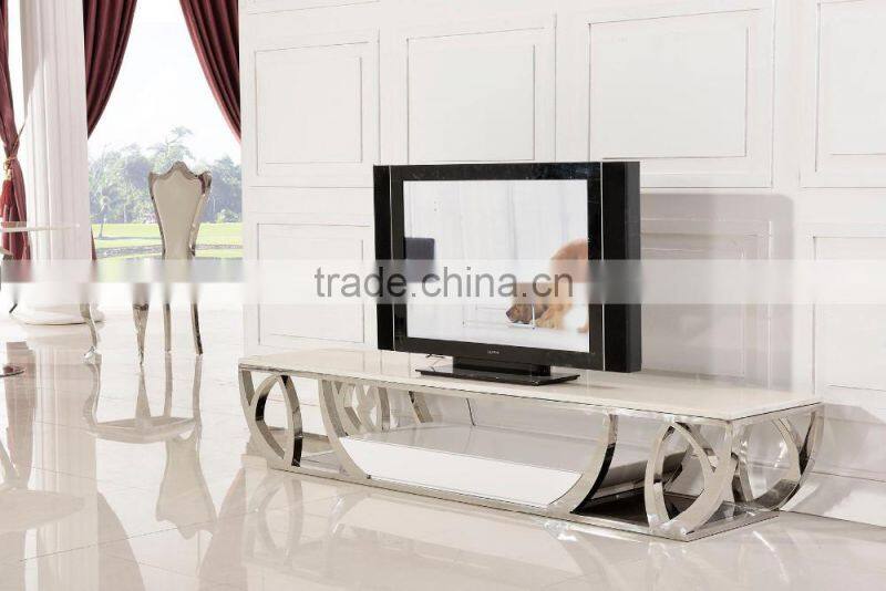 E380 Xingqing Living Room Furniture Marble Showcase Designs Mart Dubai TV Stand