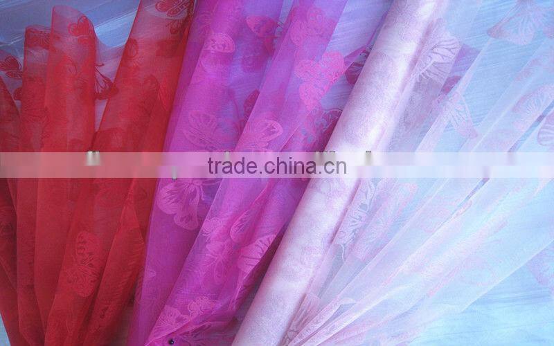 pure color organza material roll for flower packing and decoration
