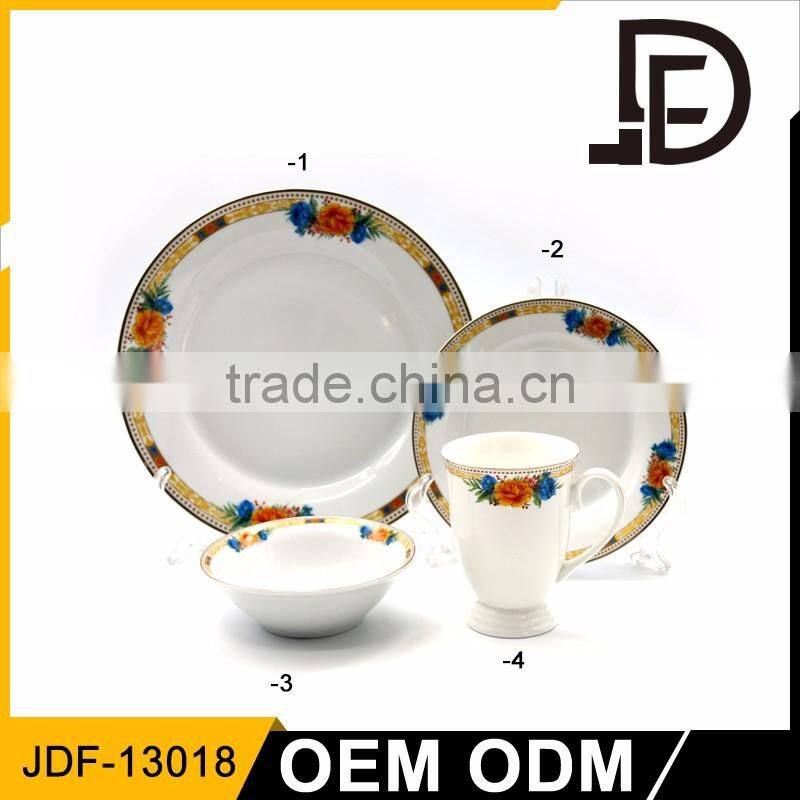 Drinkware ceramic moroccan style dinnerware set, pizza plate set