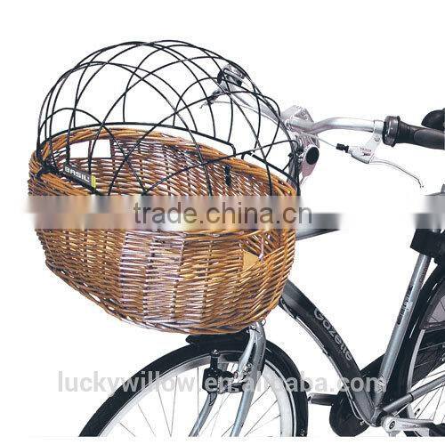 Wicker cruiser pet bicycle basket,bicycle dog carrier