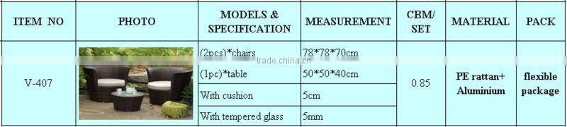 factory hotsale rattan wicker patio furniture