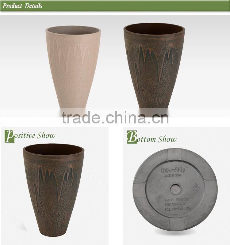 Garden Clay Pots wholesale from Greenship /lightweight/20 years lifetime/eco-friendly