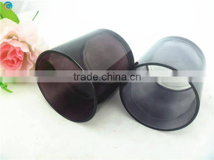 black glass candlestick