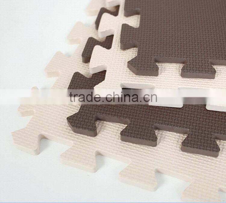 Super quality leaf texture eva wood baby play mat