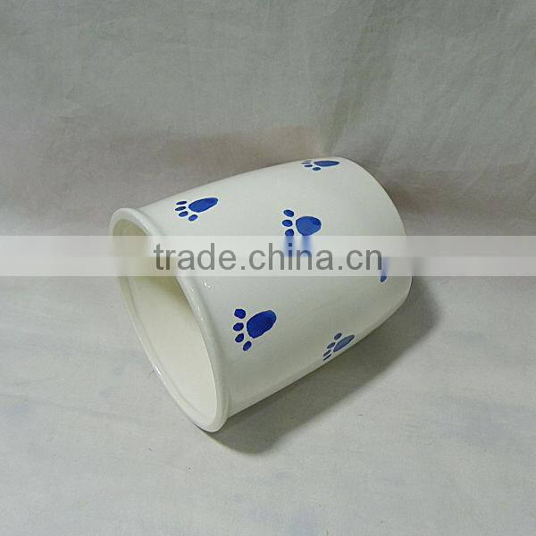 White Color Dog Treat Jar