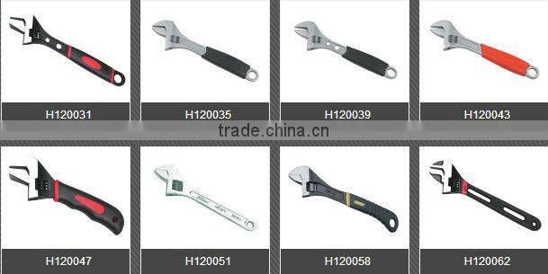 Full dipped handle adjustable wrench 6" 8" 10" 12" chrome plated