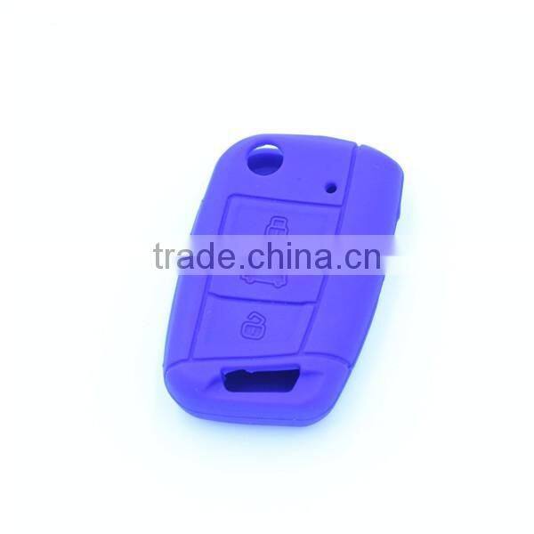 Cheap price Single color silicone car key covers, silicone car key holer for volkswagen golf7