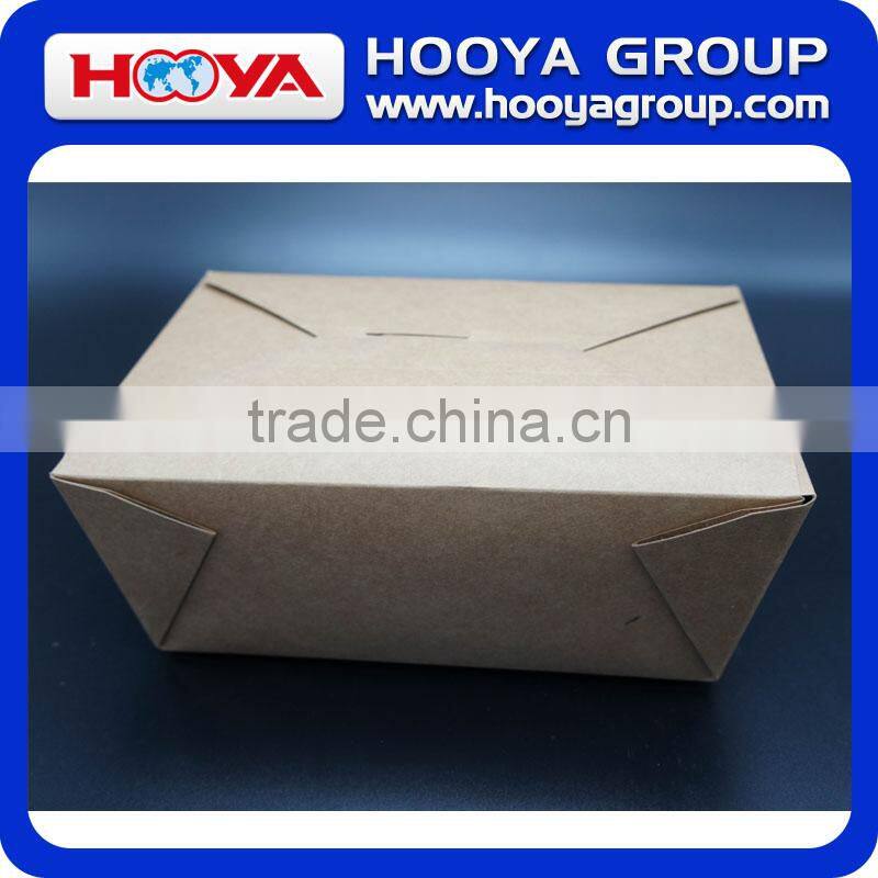 Disposable brown kraft paper food packing box,can printing LOGO