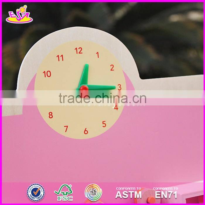 2017 New design pretend play pink wooden girls kitchen toys W10C150