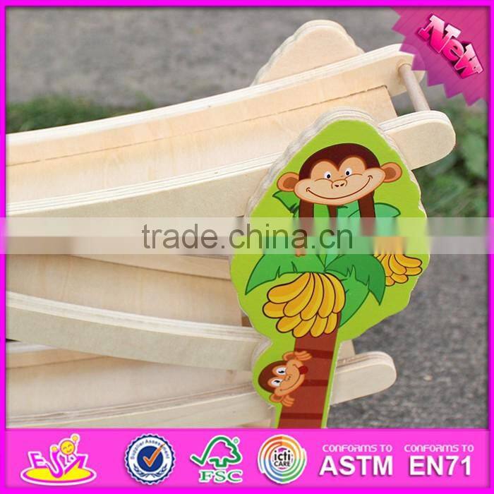 2016 new design funny children wooden ramp racing set W04E044