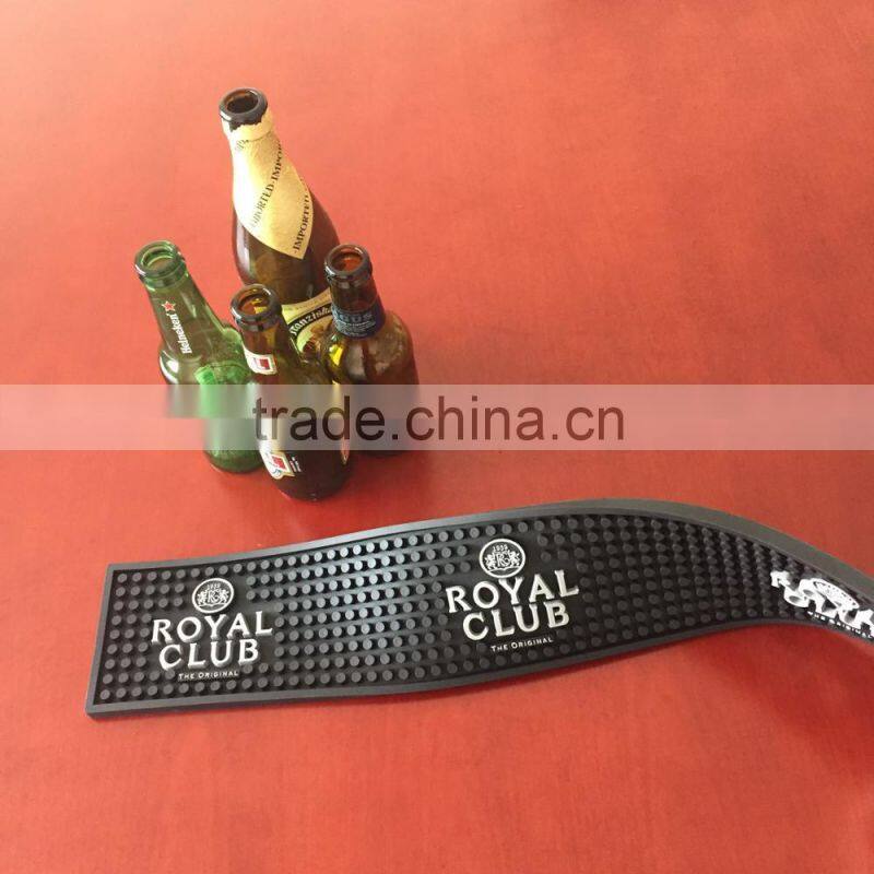 SGS anti-slip pvc bar mat soft rubber beer bar counter mat