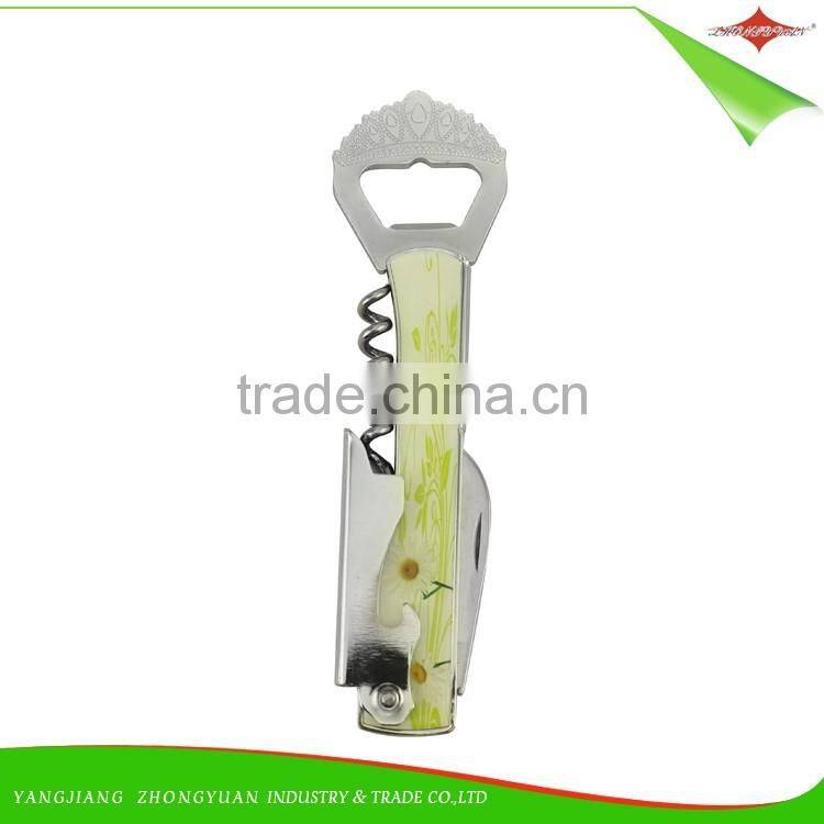 ZY-K1065 hot sell new design wine bottle corkscrew wine opener