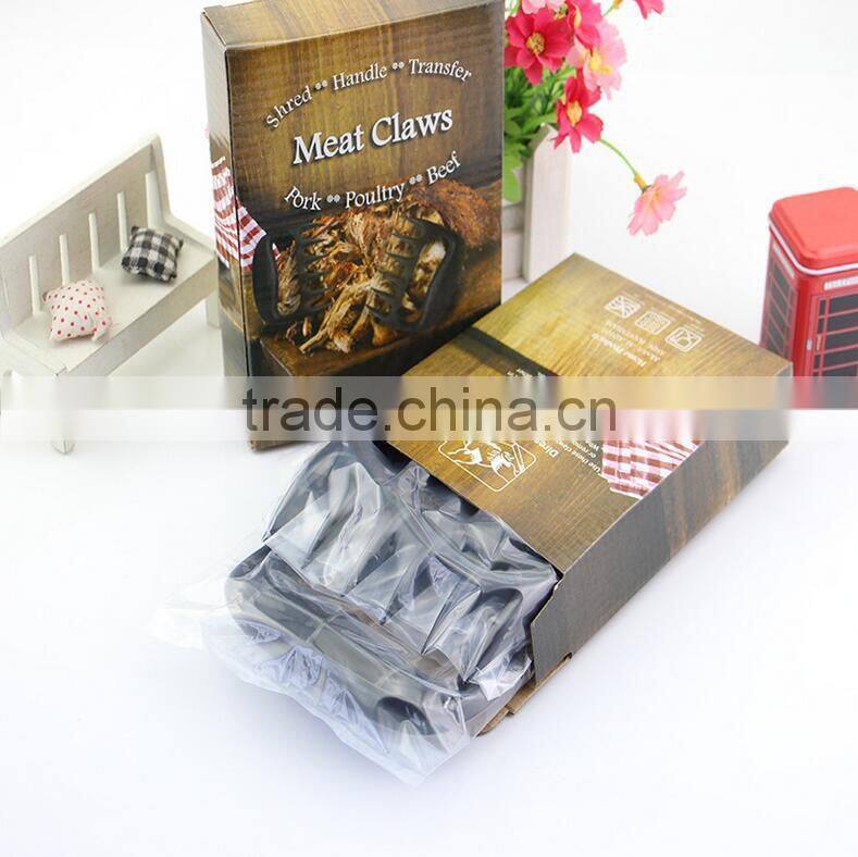 Best Seller FDA And BPA Free Pulled Pork Accessories BBQ Tools Meat Claw With Colorful Box