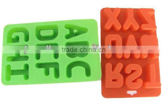 new arrive letter shape silicone ice cube tray