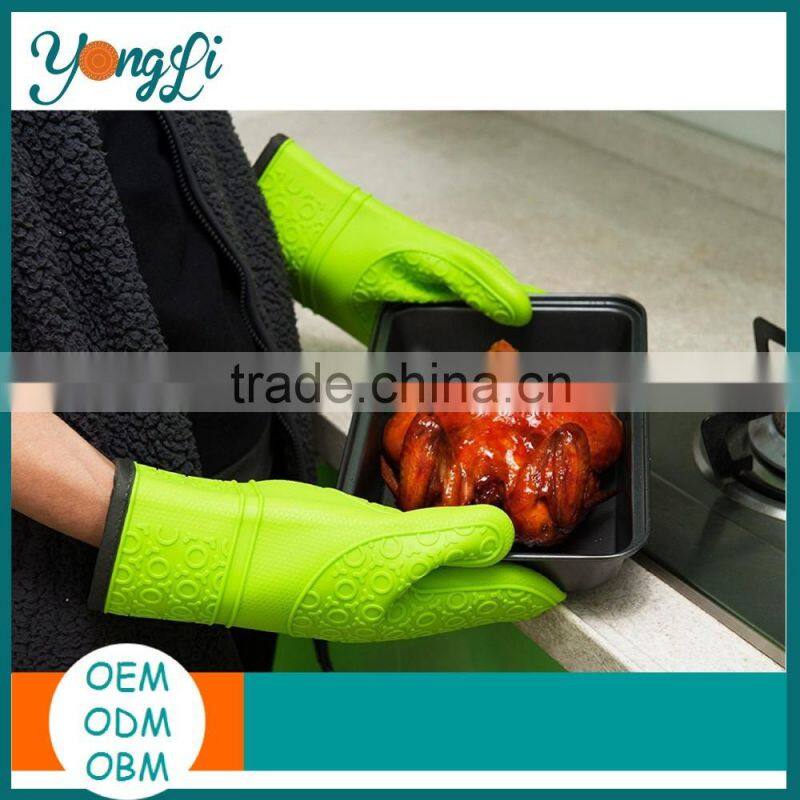 Silicone Oven Mitts - Heat Resistant Cooking Gloves for BBQ