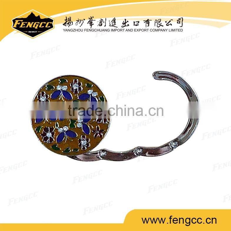 Promotional Shape folding Zinc Alloy Purse Hook/Bag Hook