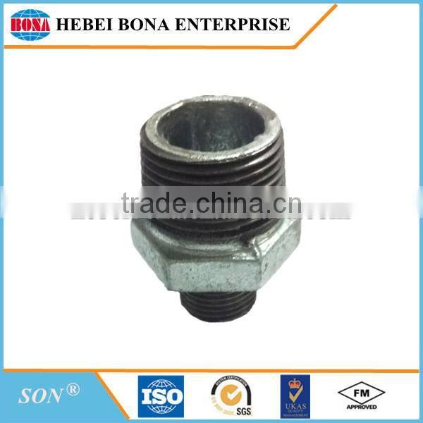 Good quality malleable cast iron hexagon pipe nipple