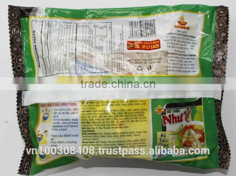 Vegetarian instant Rice Noodles 65 gr -- "HU TIEU "