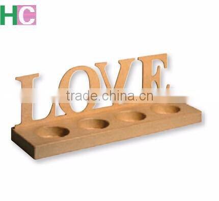 2017 mdf letter craft wood carved candle holder