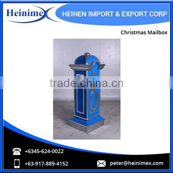 Premium Quality Blue and Silver Christmas Mailbox