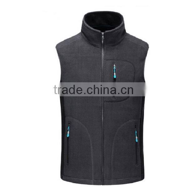 Autumn micro sleeveless polar fleece vest ,wholesale unisex polar fleece sports vest keep warming.
