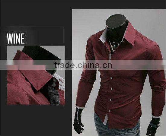 Slim fit shirt men china shirt stock wholesale italian design man shirts